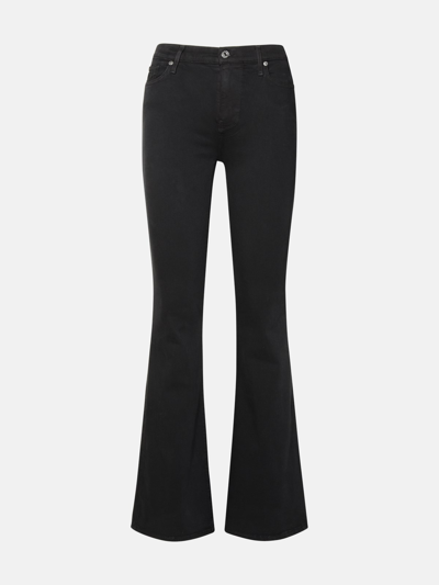 7 For All Mankind 'ali' Black Cotton Blend Pants