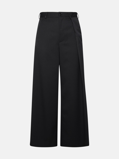 Mm6 Maison Margiela Black Virgin Wool Blend Tailored Trousers