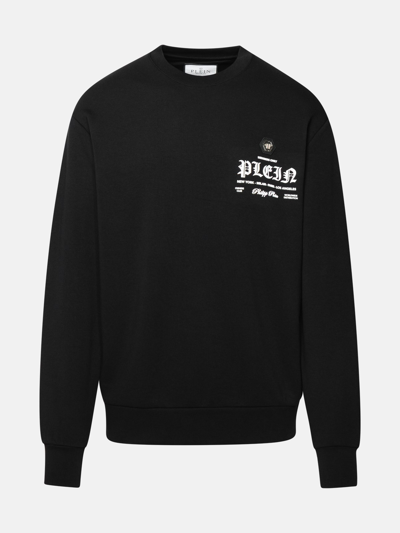 Philipp Plein Black Cotton Blend Sweatshirt