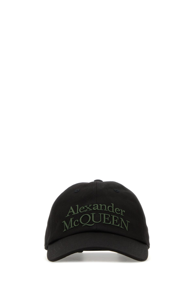 ALEXANDER MCQUEEN ALEXANDER MCQUEEN BLACK COTTON BASEBALL CAP