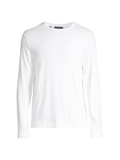 Saks Fifth Avenue Men's Collection Elevated Long Sleeve Base T-shirt In White