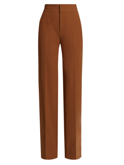 Frame Relaxed Wide-leg Trousers In Brown