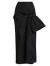 Alexander Mcqueen Bow Detail Slim Skirt In Black