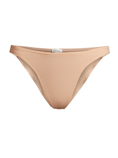 Skin Women's Greysen High-cut Cotton-blend Brief In Macadamia