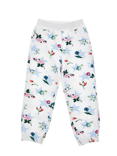 Monnalisa Kids'   Fleece Joggers With Star Print In White