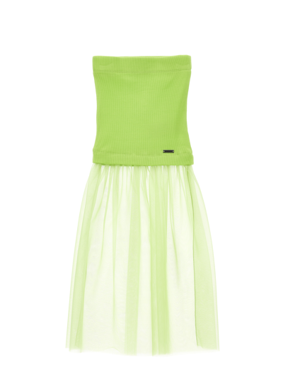 Monnalisa Kids'   Viscose And Tulle Skirt In Evening Primerose