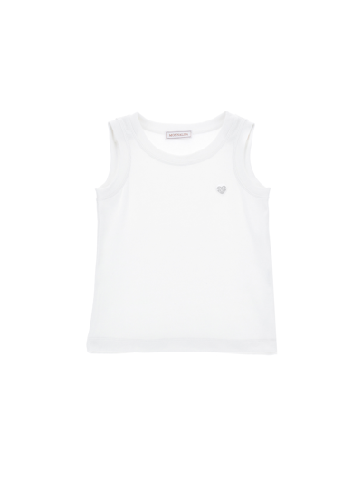 Monnalisa Kids'   Ribbed Viscose Tank Top In White