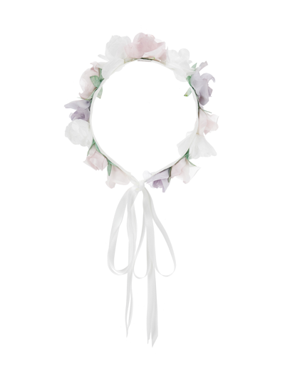 Monnalisa Kids'   Crown Of Flowers In Light Pink