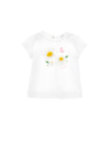 Monnalisa T-shirt Mit Blumenmuster In White