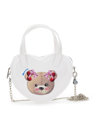 Monnalisa Mini Love Bag With Teddy Bear In White