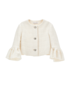 Monnalisa Mélange Bouclé Jacket In Cream