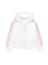 Monnalisa Minnie Cotton Sweatshirt In White + Rosa Fairytale