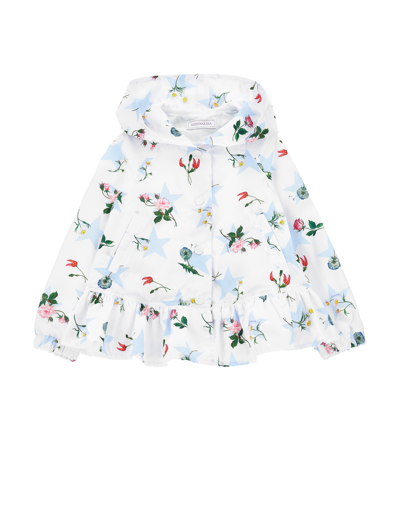 Monnalisa Kids'   Star Print Windproof Jacket In White