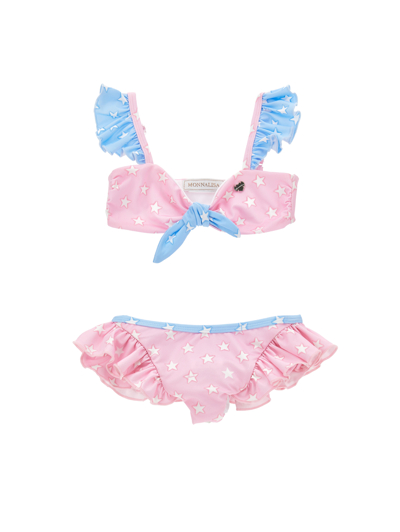 Monnalisa Babies'   Stretch Two-piece Swimsuits In Multicolor