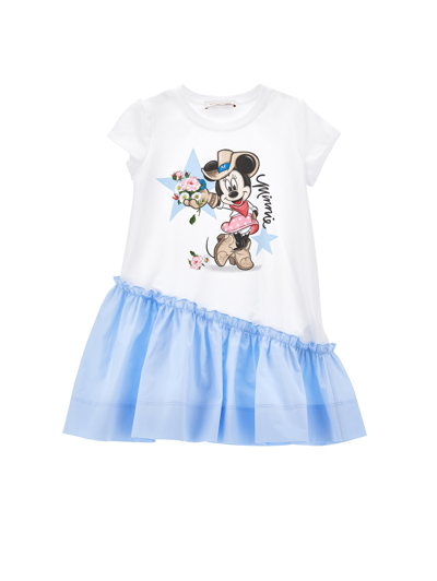 Monnalisa Kids'   Minnie Cotton Dress In White