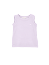 Monnalisa Ribbed Viscose Tank Top In Wisteria