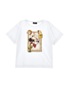 Monnalisa Mickey Mouse Jersey T-shirt In White