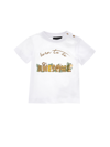 Monnalisa Safari Jersey T-shirt In White + Ecru