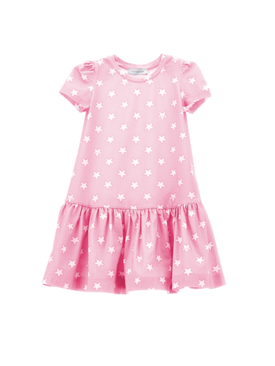 Monnalisa Kids'   Stars Jersey Dress In Rosa Fairy Tale