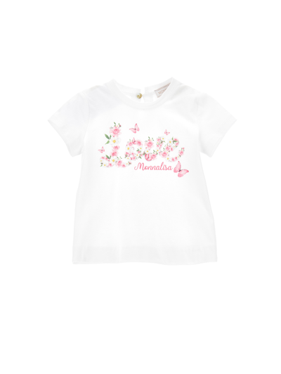 Monnalisa Babies'   Love Jersey T-shirt In White