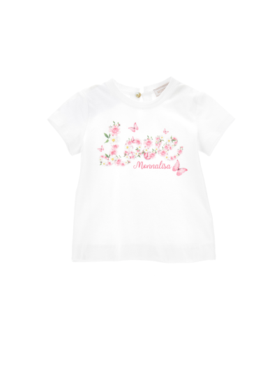 Monnalisa Kids'   Love Jersey T-shirt In White