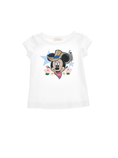 Monnalisa Babies'   Minnie Print T-shirt In White
