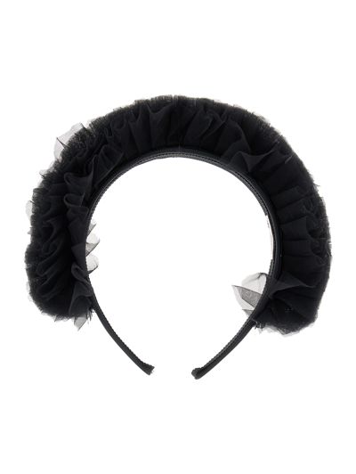 Monnalisa Babies'   Tulle Ruffle Headband In Black