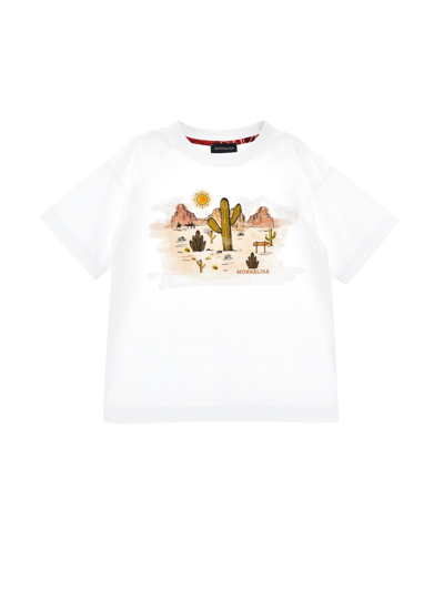 Monnalisa Babies'   Jersey T-shirt With Rodeo Print In White