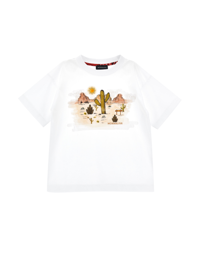 Monnalisa Kids'   Jersey T-shirt With Rodeo Print In White
