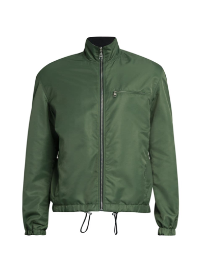 Alexander Mcqueen Men's Hybrid Reversible Jacket In Black Khaki