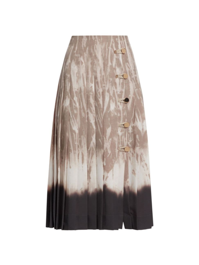 Altuzarra Tullius Pleated Midi Skirt In Balsam Shibori