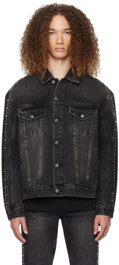 Ksubi Black Oh G Metalik Denim Jacket