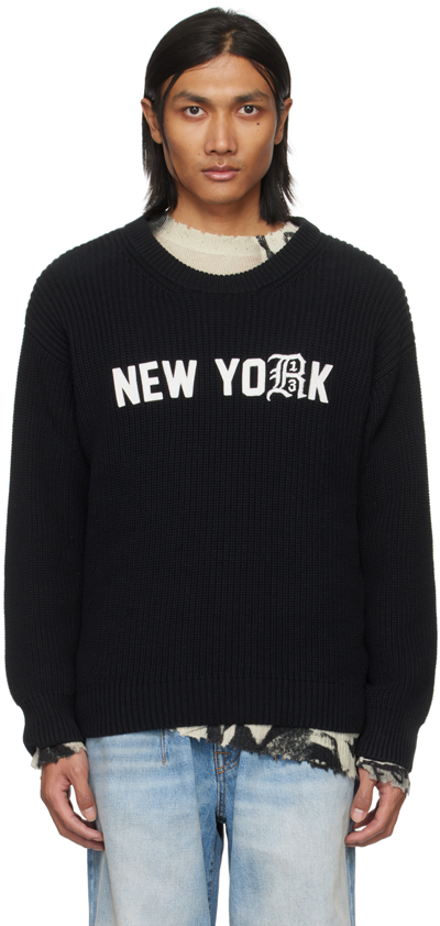 R13 Black 'new York' Jumper