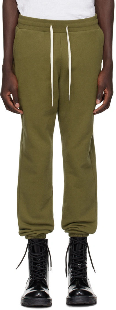 John Elliott La French Cotton-terry Drawstring Sweatpants In Army Green