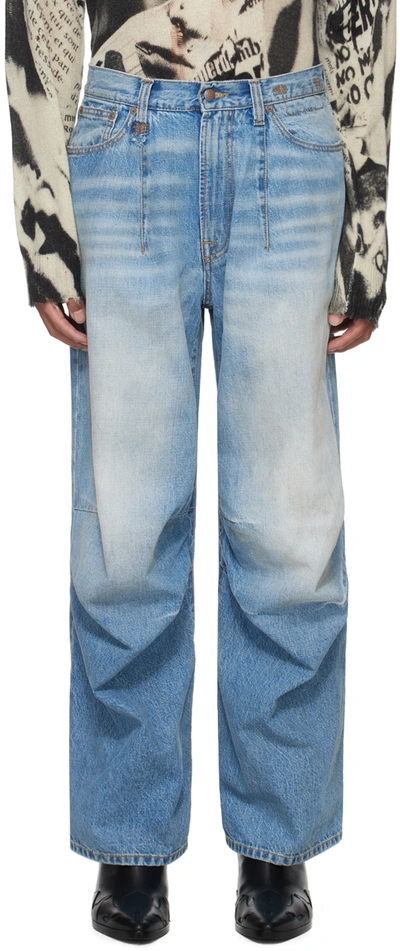 R13 Blue Glen Jeans In Turner Blue