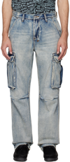 KSUBI BLUE RIOT PUNK CARGO PANTS