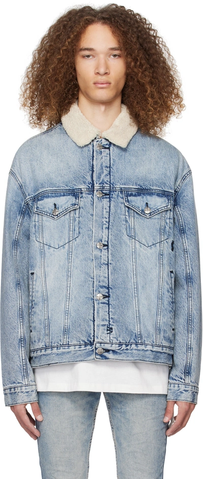 Ksubi Blue Oh G Denim Jacket In Mid Blue