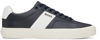 HUGO BOSS NAVY & OFF-WHITE CUPSOLE CONTRAST BAND SNEAKERS
