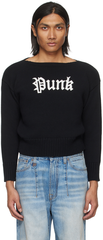 R13 Black Gothic 'punk' Sweater