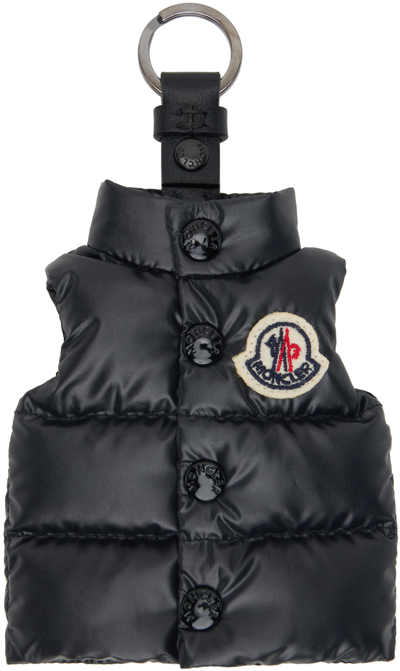 MONCLER BLACK VEST KEYCHAIN