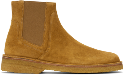 Apc Tan Theodore Chelsea Boots In Caf Caramel