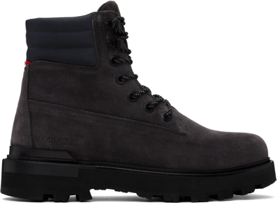 MONCLER GRAY PEKA BOOTS