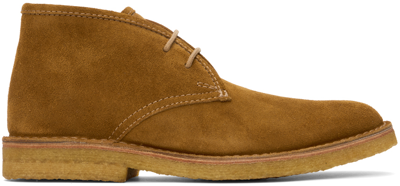 A.p.c. Tan Theo Desert Boots In Caf Caramel