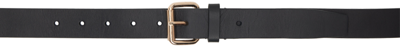 Vetements Black Iconic Logo Belt In Black / Gold