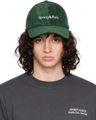 Sporty And Rich Green Embroidered Cap In Moss
