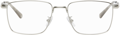 Montblanc Silver Square Glasses In Silver-silver-transp