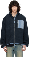 Ksubi Icebreaker Punk High Pile Fleece Jacket In Navy