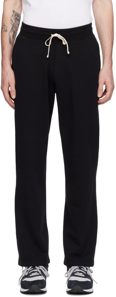 Reigning Champ Black Relaxed Sweatpants In 001 Black