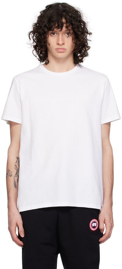 Canada Goose White Emerson T-shirt In White - Blanc