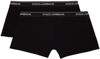 DOLCE & GABBANA TWO-PACK BLACK BOXERS